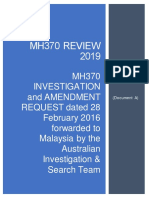 MH370 IN REVIEW 2019-MH370 Investigation & Amendment Request 28 February 2016