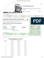 Islamabad Ramadan Timings 2019 Calendar, Iftar & Sehri Time Schedule