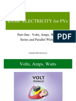 10.25.14BASIC ELECTRICITY Part 1-Volts, Amps, Watts, Series, Parallel