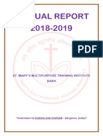 Annual Report 2018-2019: St. Mary'S Multipurpose Training Institute Barh