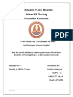 Kathmandu Model Hospital School of Nursing: Case Study On Carcinoma of Skin