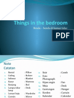 Bedroom items in Indonesian