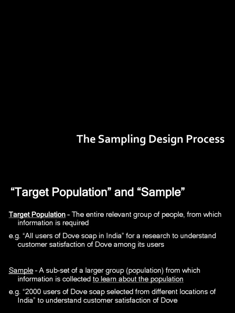 The Sampling Design Process | PDF | Sample Size Determination ...