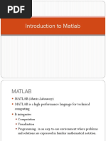 Introduction To Matlab