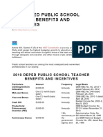 2019 Deped Public School Teacher Benefits and Incentives