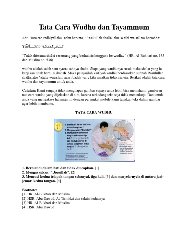 Tata Cara Wudhu Tayamum Pdf