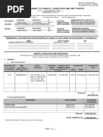 Sworn Statement of Assets, Liabilities and Net Worth