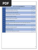 List of Experiments: SR No. Page No