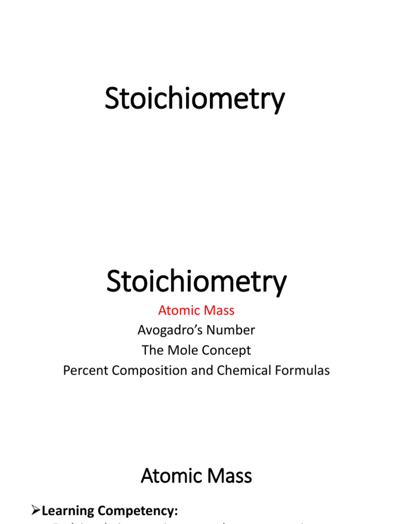 Understanding Atomic Mass and Mole Concept | PDF | Chemical Substances ...