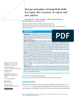 Different Intensities of Basketball Drills Affect JMP Shot Accuracy of Expert ND Junior Players