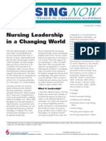 Nursing Leadership in A Changing World