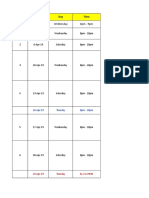 Program Schedule