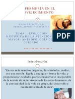 UD I. GENERALIDADES Y CONCEPTOS. T. 1. Evolución Histórica de La Atención Al Mayor (Antropología Del Cuidado)