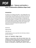 Case Analysis - Tukaram and Another V