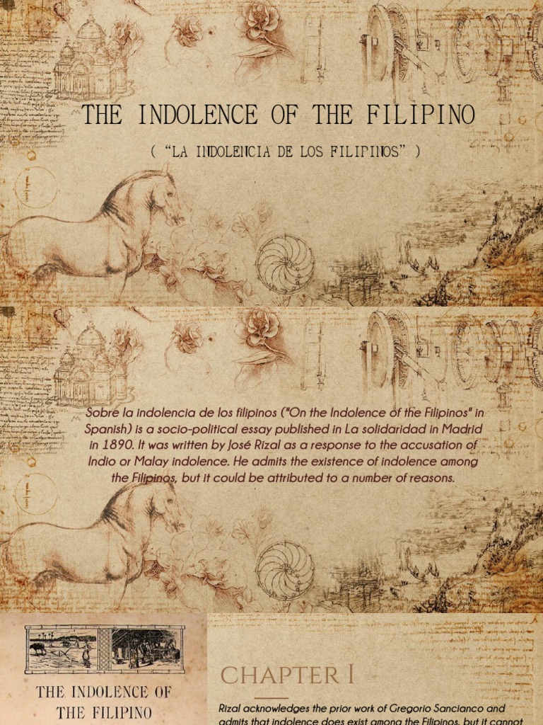 Rizal's Analysis of Filipino Indolence | PDF | Philippines