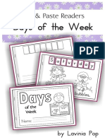 Days of The Week Cut Paste Reader Free