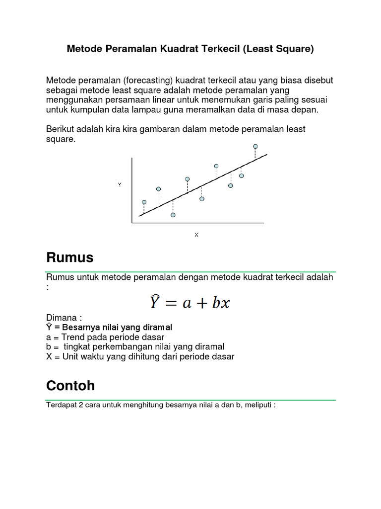 Metode Peramalan Kuadrat Terkecil | PDF | Metode & Bahan Ajar