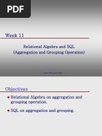 Week11 Relational Algebra & SQL - Aggregation and Grouping Operation