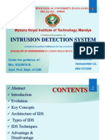 Intrusion Detection System: Mysuru Royal Institute of Technology, Mandya