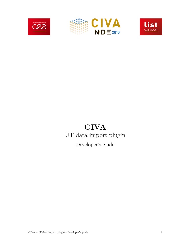 CIVA UT Data Import Developer Guide | PDF | File Format | Software ...