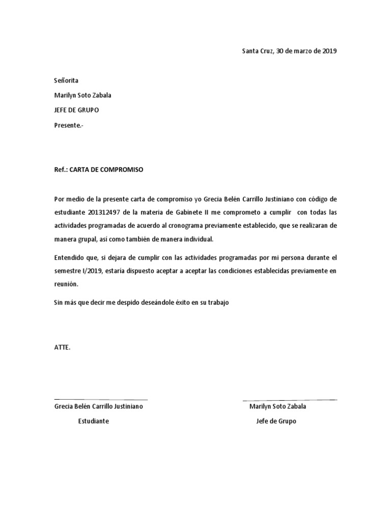 Carta de Compromiso  Política  Agitación