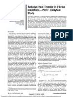 Radiative Heat Transfer in Fibrous Insulations-Part I: Analytical Study