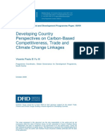 Developing Country Perspectives On Carbon-Based Competitiveness, Trade and Climate Change Linkages