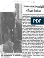 Consecomercio Reeligio A Roger Boulton - El Nuevo Pais 11.04.1988