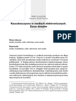 Adam Luczynski - Kaszubszczyzna W Mediach Elektronicznych. Zarys Dziejów