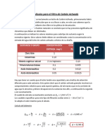 Consideraciones y Cálculos para El Filtro de Carbón Activado