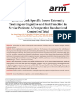 Effect of Task-Specific Lower Extremity Training On Cognitive and Gait Function in Stroke Patients: A Prospective Randomized Controlled Trial