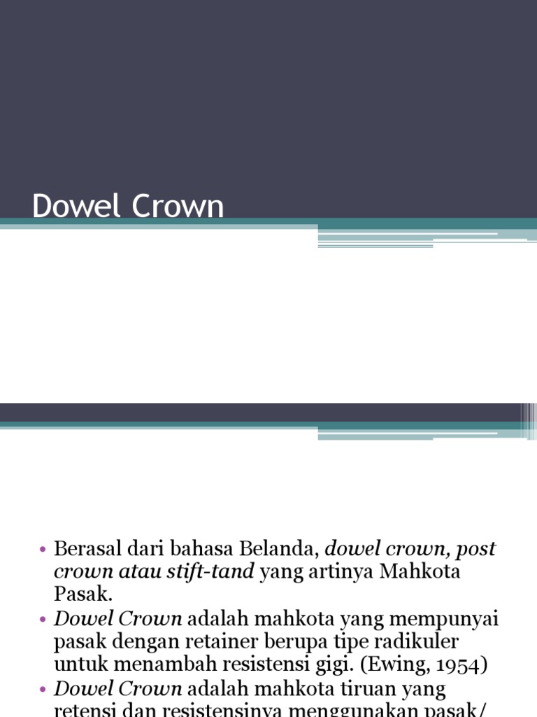 Dowel Crown PDF