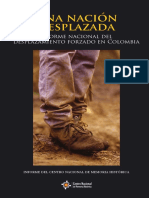 Una Nacin Desplazada Informe Nacional Del Desplazamiento Forzado en Colombia PDF