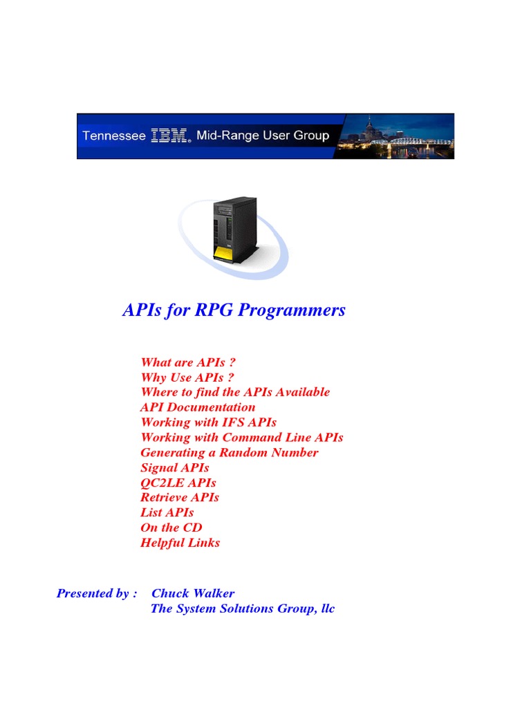 APIs For RPG Programmers - 150214070245-Conversion-Gate02 PDF | PDF ...