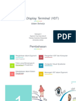 Visual Display Terminal (VDT) : Dalam Bekerja