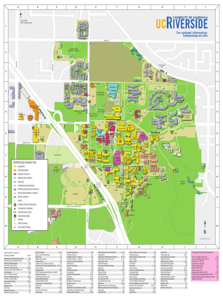 UCR Campus Map Overview | PDF | Academia | Science