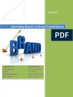 Internship Report On Brand Establishment