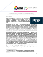 Observatorio Nacional de Crímenes de Odio LGBT PDF