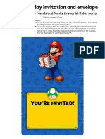 Birthday Invite Nintendo