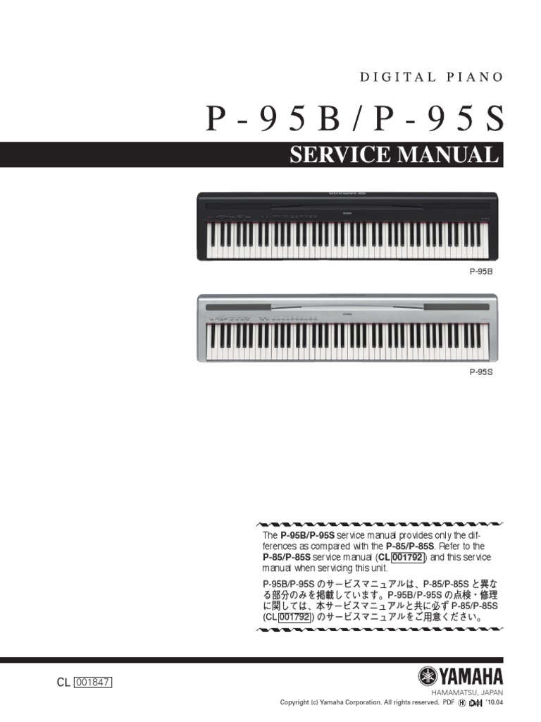 P95 DIGITAL PIANO Service Manual.pdf Solder Electrical Connector