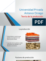 Universidad Privada Antenor Orrego: Teoría de La Producción