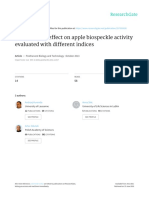 2012, Kurenda, Adamiak, Zdunek - Temperature Effect On Apple Biospeckle Activity