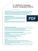 Recount Text: Definition, Purposes, Generic Structures, Language Features