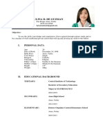 Paulina D. de Guzman: I. Personal Data