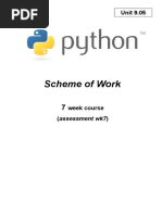 Python Programming (4) Scheme of Works