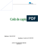 Cout Du Capital