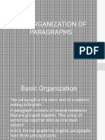 The Organization of Paragraphs PDF