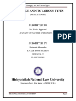 Hidayatullah National Law University: Mortgage and Its Various Types