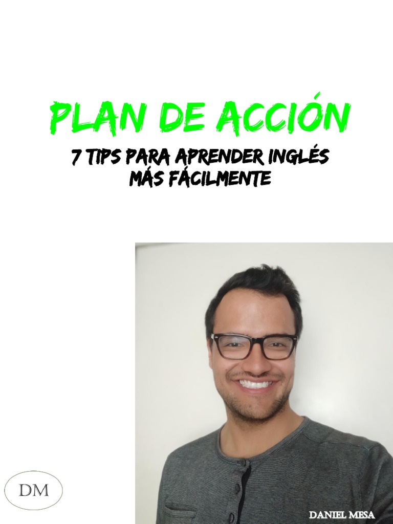 Plan de Acción 7 Tips para Aprender Inglés PDF Idioma en Inglés