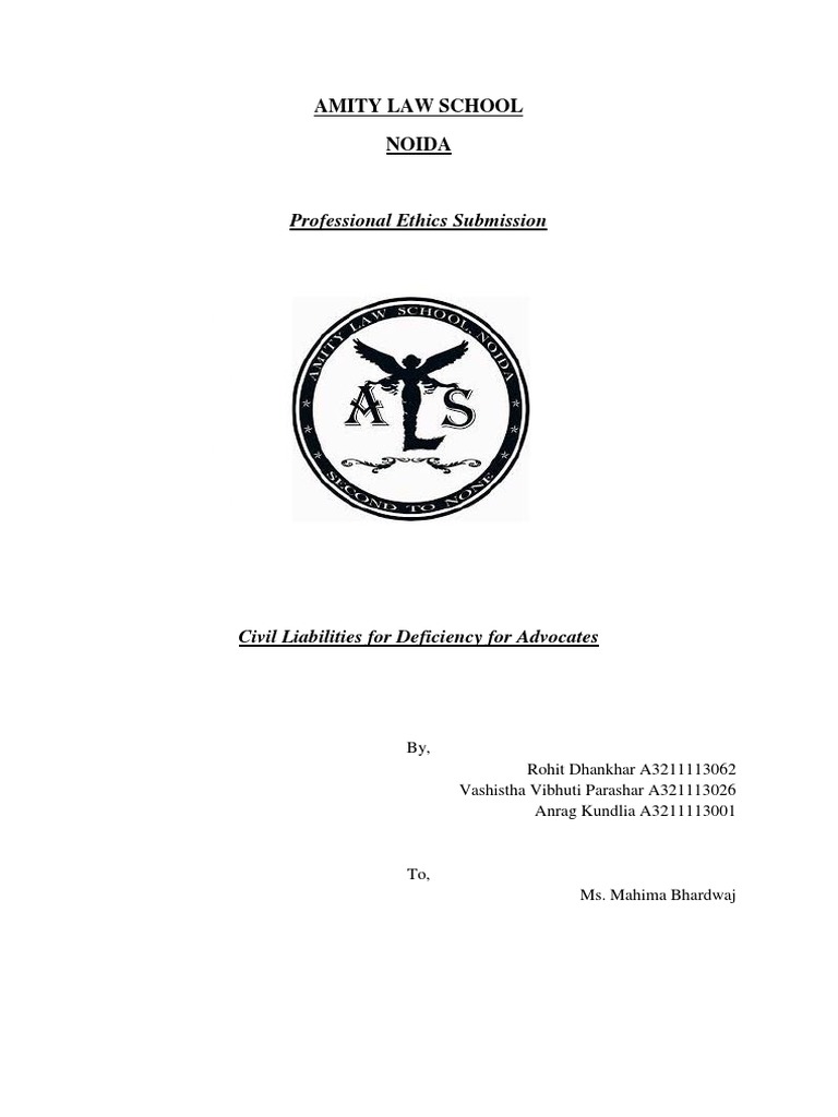 Civil Liability of Lawyers Explained | PDF | Damages | Negligence